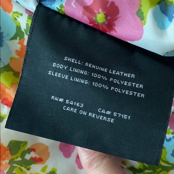 Real Leather Marc Andrew Beige Moto Jacket Small - Picture 4 of 6